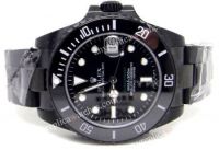 High Quality Replica Solid Black Rolex Submariner Ceramic Bezel watch 36mm